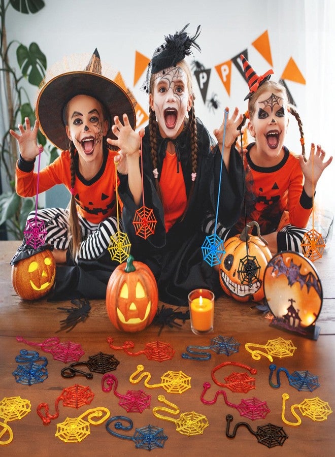 DODOLOL 30 Pcs Sticky Spider Web Sticky Hands for Kids Bulk Halloween Party Favors Decorations,Spider Webs for Classroom Prizes,Kids' Halloween Goodie Bags Stuffers Pinata Stuffers Small Toys for Boys Girl - Image 5